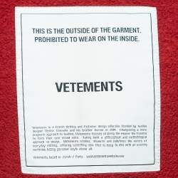 Pre Owned Vetements Red Cotton Blend Knit Inside-Out Hoodiet XS