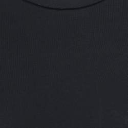 Pre Owned Vetements Black Cotton Logo Patch Inside-Out Long Sleeve T-Shirt S
