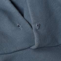 Pre Owned Vetements Blue Print Cotton Blend Hooded Sweatshirt XS