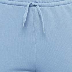 Pre Owned Vetements Blue Logo Embroidered Cotton Joggers S