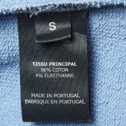 Pre Owned Vetements Blue Logo Embroidered Cotton Joggers S