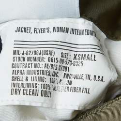 Pre Owned Vetements Green/Black Synthetic Reversible Oversized Puffer Vest XS 