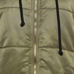 Pre Owned Vetements Green/Black Synthetic Reversible Oversized Puffer Vest XS 