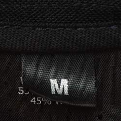 Pre Owned Vetements Black Wool Blend High Slit Plisse Maxi Skirt M