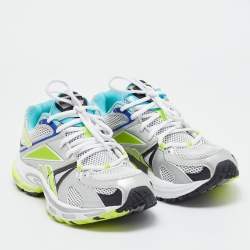 Vetements Multicolor Fabric and Leather Sock Runner Lace Up Sneakers Size 36