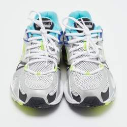 Vetements Multicolor Fabric and Leather Sock Runner Lace Up Sneakers Size 36
