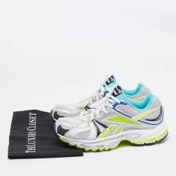 Vetements Multicolor Fabric and Leather Sock Runner Lace Up Sneakers Size 36