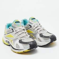 Vetements Multicolor Fabric and Leather Spike Runner Lace Up Sneakers Size 36