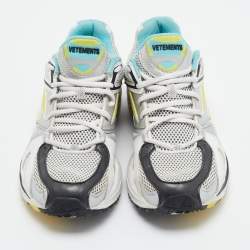 Vetements Multicolor Fabric and Leather Spike Runner Lace Up Sneakers Size 36
