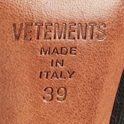 Vetements Black Fabric Sock Runner Ankle Length Boots Size 39