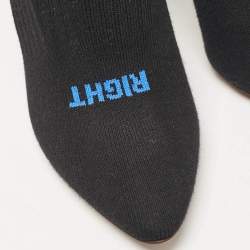 Vetements Black Fabric Sock Runner Ankle Length Boots Size 39