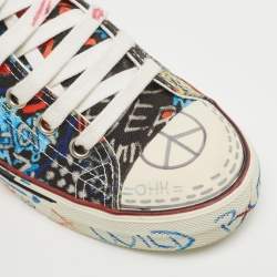 Vetements Multicolor Canvas Graffiti High Top Sneakers Size 39