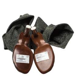 Pre Owned Vetements Metallic Multicolor Lurex Knit Thigh High Socks Boots Size 41