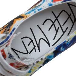 Pre Owned Vetements White Canvas Graffiti Sneakers Size 36