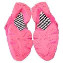 Pre Owned Vetements x Reebok Fluorescent Pink Nylon And Fabric Instapump Fury Sneakers Size 38.5