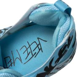 Pre Owned Vetements x Reebok Fluorescent Blue Nylon And Fabric Instapump Fury Sneakers Size 39