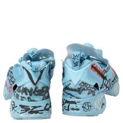 Pre Owned Vetements x Reebok Fluorescent Blue Nylon And Fabric Instapump Fury Sneakers Size 39