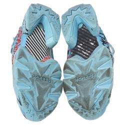 Pre Owned Vetements x Reebok Fluorescent Blue Nylon And Fabric Instapump Fury Sneakers Size 39