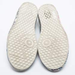 Pre Owned Vetements White Graffiti Canvas Low Top Lace Up Sneakers Size 39