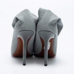 Pre Owned Vetements Grey Stretch Fabric Thigh High Reflective Boots Size 40