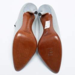 Pre Owned Vetements Grey Stretch Fabric Thigh High Reflective Boots Size 40