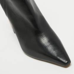 Pre Owned Vetements Black Leather Ankle Boots Size 40