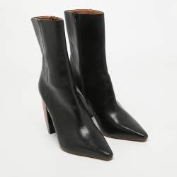 Pre Owned Vetements Black Leather Ankle Boots Size 40