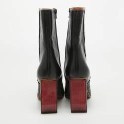 Pre Owned Vetements Black Leather Ankle Boots Size 40