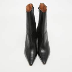 Pre Owned Vetements Black Leather Ankle Boots Size 40