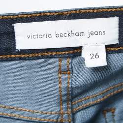 Victoria Beckham Dark Blue Denim Flared Jeans S Waist 26"