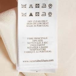 Pre Owned Victoria Beckham Ivory Silk Ruffled Shirt M