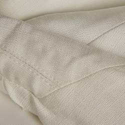 Pre Owned Victoria Beckham White Crepe Single Breasted Blazer S