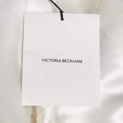 Pre Owned Victoria Beckham White Crepe Single Breasted Blazer S