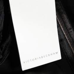 Victoria Beckham Black Crepe Contrast Strap Detail Sleeveless Dress L