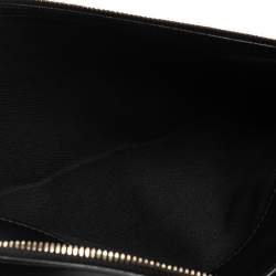 Pre Owned Victoria Beckham Tricolor Suede and Leather Large Zip Clutch