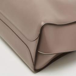 Pre Owned Victoria Beckham Grey Leather Small Newspaper Tote