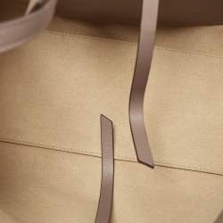 Pre Owned Victoria Beckham Grey Leather Small Newspaper Tote