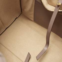 Pre Owned Victoria Beckham Grey Leather Small Newspaper Tote