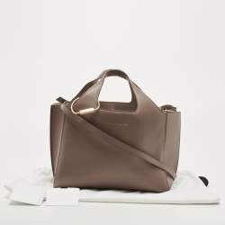 Pre Owned Victoria Beckham Grey Leather Small Newspaper Tote