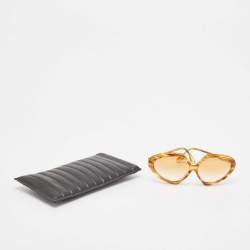 Victoria Beckham Brown Gradient VB614S Oversized Sunglasses