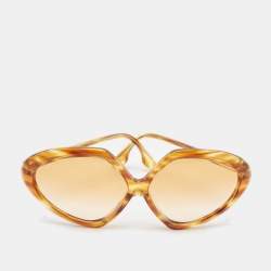 Victoria Beckham Brown Gradient VB614S Oversized Sunglasses