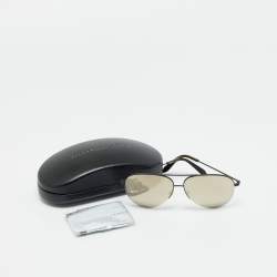 Pre Owned Victoria Beckham Black Mirrored VBS90 Aviator Sunglasses