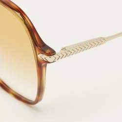 Pre Owned نظارة شمسية فيكتوريا بيكهام كبيرة الحجم بُنيّ/ تورتويز VB613S