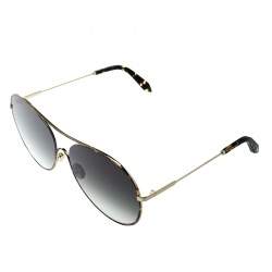Victoria Beckham Gold Plated/Green Gradient VBS131 Loop Round Sunglasses