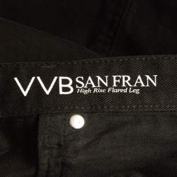 Pre Owned Victoria Beckham Black Denim Wide-Leg Jeans M Waist 28"