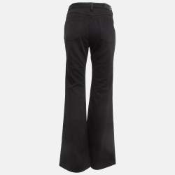 Pre Owned Victoria Beckham Black Denim Wide-Leg Jeans M Waist 28"