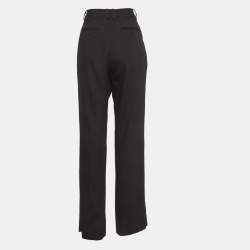 Pre Owned Victoria Beckham Black Crepe Straight Leg Trousers M