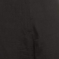 Pre Owned Victoria Beckham Black Crepe Straight Leg Trousers M