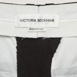 Pre Owned Victoria Beckham Black Crepe Straight Leg Trousers M