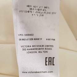 Pre Owned Victoria Beckham Off-White Chain Print Crepe Midi Dress M